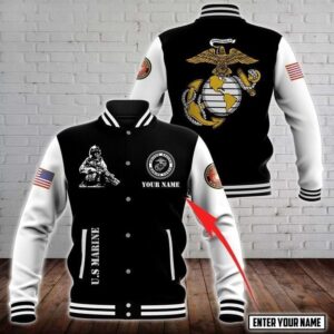 United States Marine Corps Style Baseball Jacket For Fans