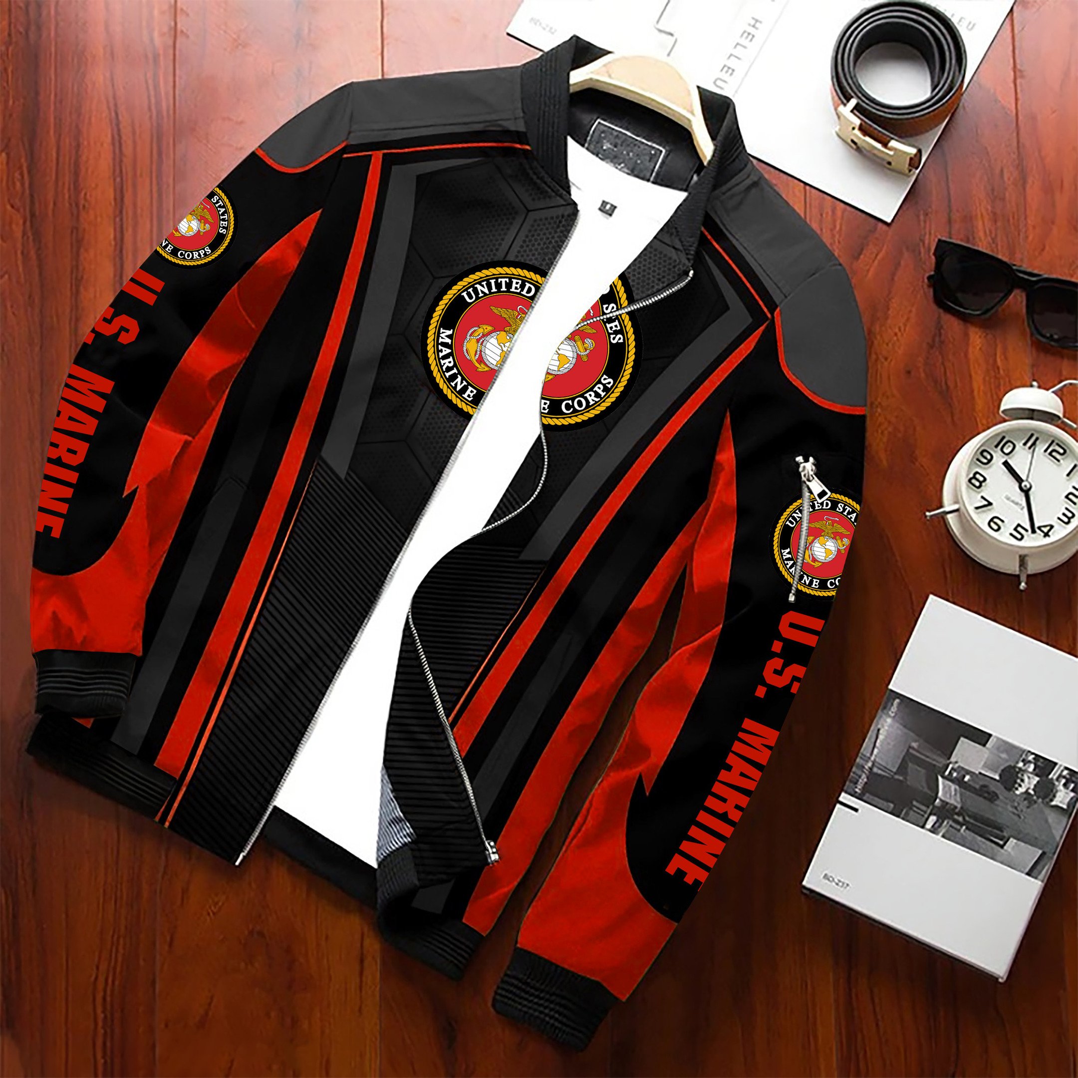 United States Marine Corps Style Bomber Jacket For Fans