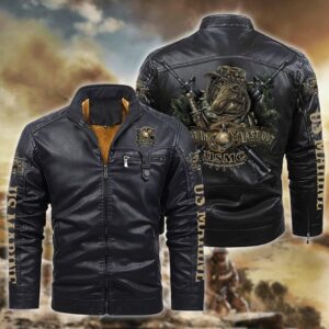 United States Marine Corps Style Leather Jacket For Fans