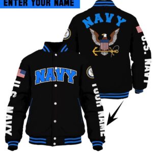 US Navy Style Baseball Jacket For Fans