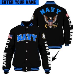 US Navy Style Baseball Jacket For Fans