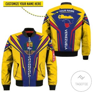 Venezuela Map Style Bomber Jacket For Fans