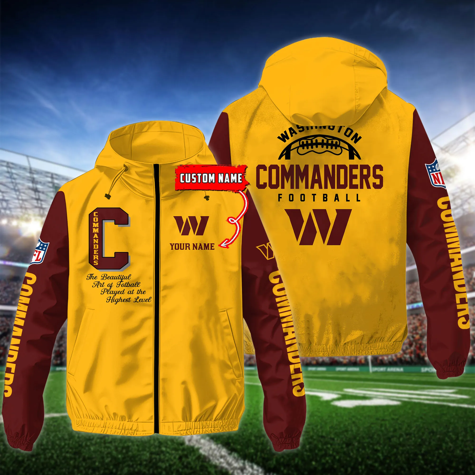 Washington Commanders NFL Personalized Style Windbreaker Jacket For Fans
