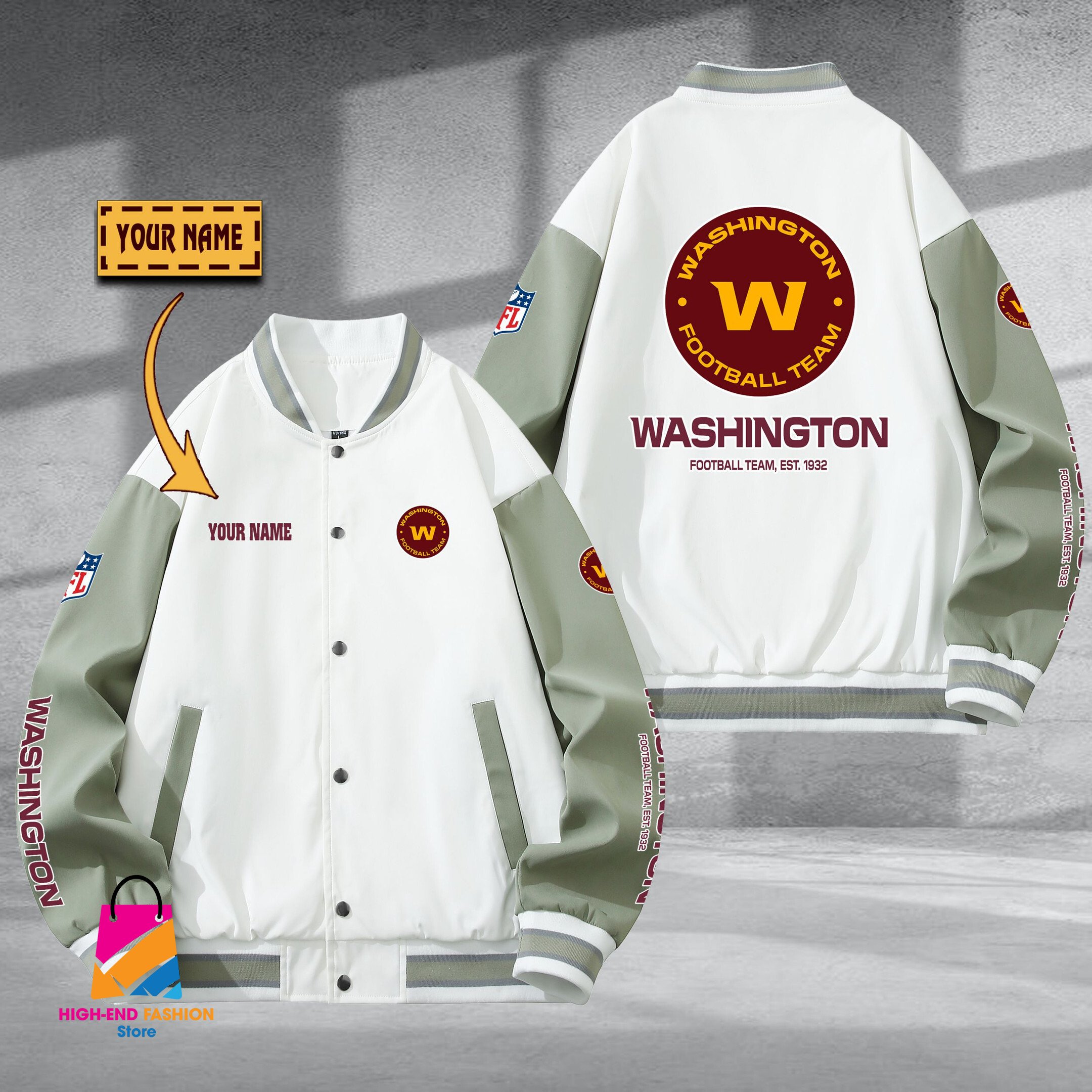 Washington Commanders NFL Style Baseball Jacket For Fan