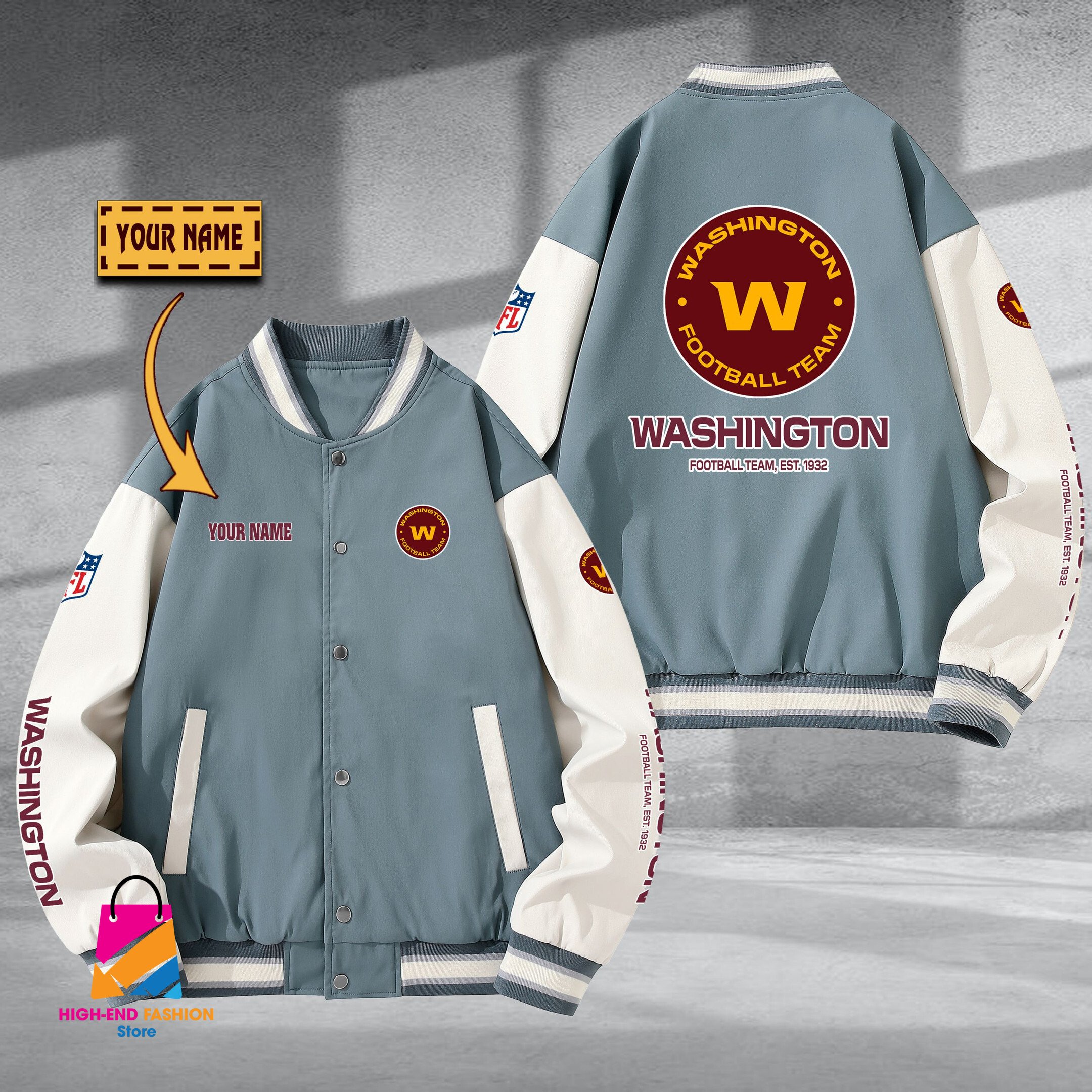 Washington Commanders NFL Style Baseball Jacket For Fan