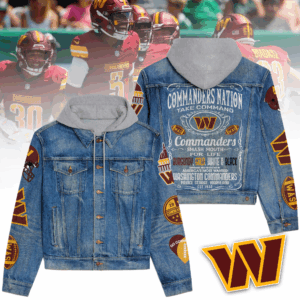Washington Commanders NFL Style Hooded Denim Jacket For Fans