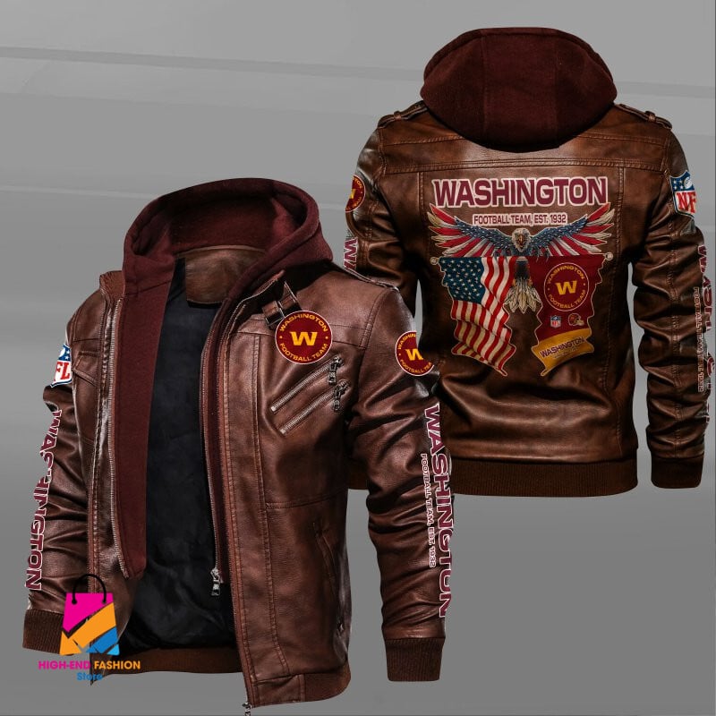 Washington Commanders NFL Style Leather Jacket For Fan