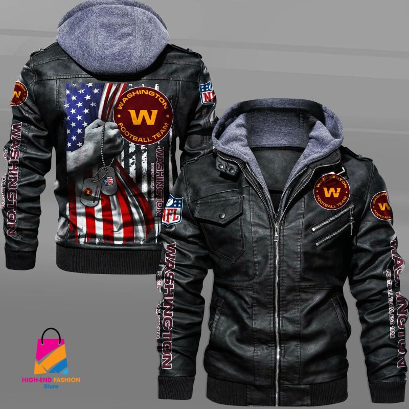Washington Commanders NFL Style Leather Jacket For Fan