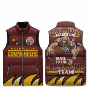 Washington Commanders NFL Style Sleeveless Puffer Jacket For Fans