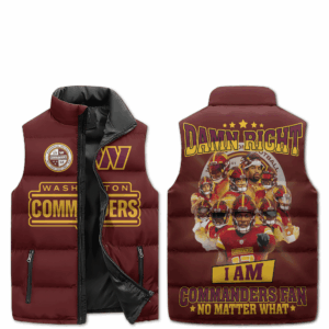 Washington Commanders NFL Style Sleeveless Puffer Jacket For Fans