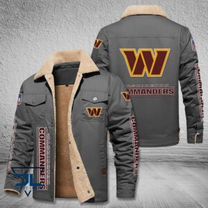Washington Football Team NFL Style Fleece Thermal Cotton Jacket For Fans