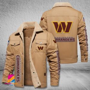 Washington Football Team NFL Style Fleece Thermal Cotton Jacket For Fans