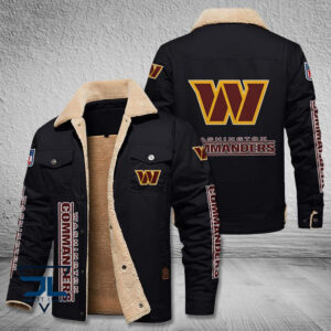 Washington Football Team NFL Style Fleece Thermal Cotton Jacket For Fans