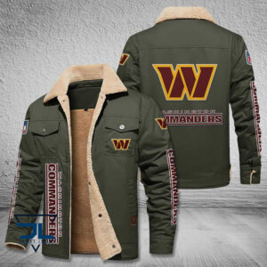 Washington Football Team NFL Style Fleece Thermal Cotton Jacket For Fans