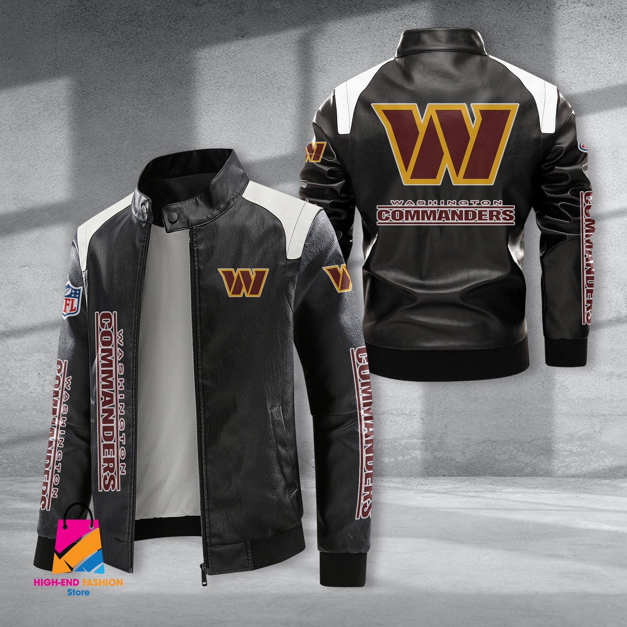 Washington Football Team NFL Style Leather Jacket For Fans