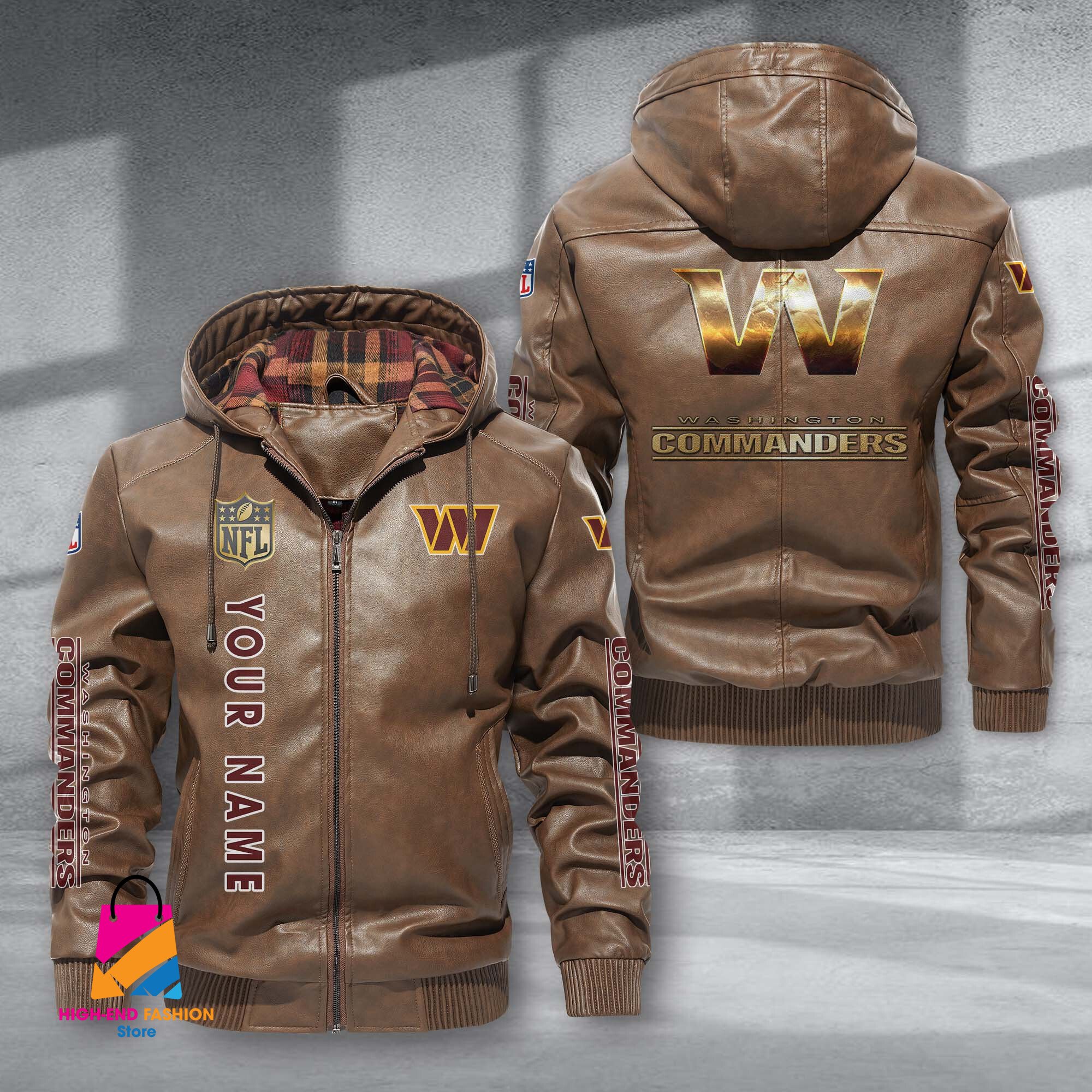 Washington Football Team NFL Style Leather Jacket For Fans
