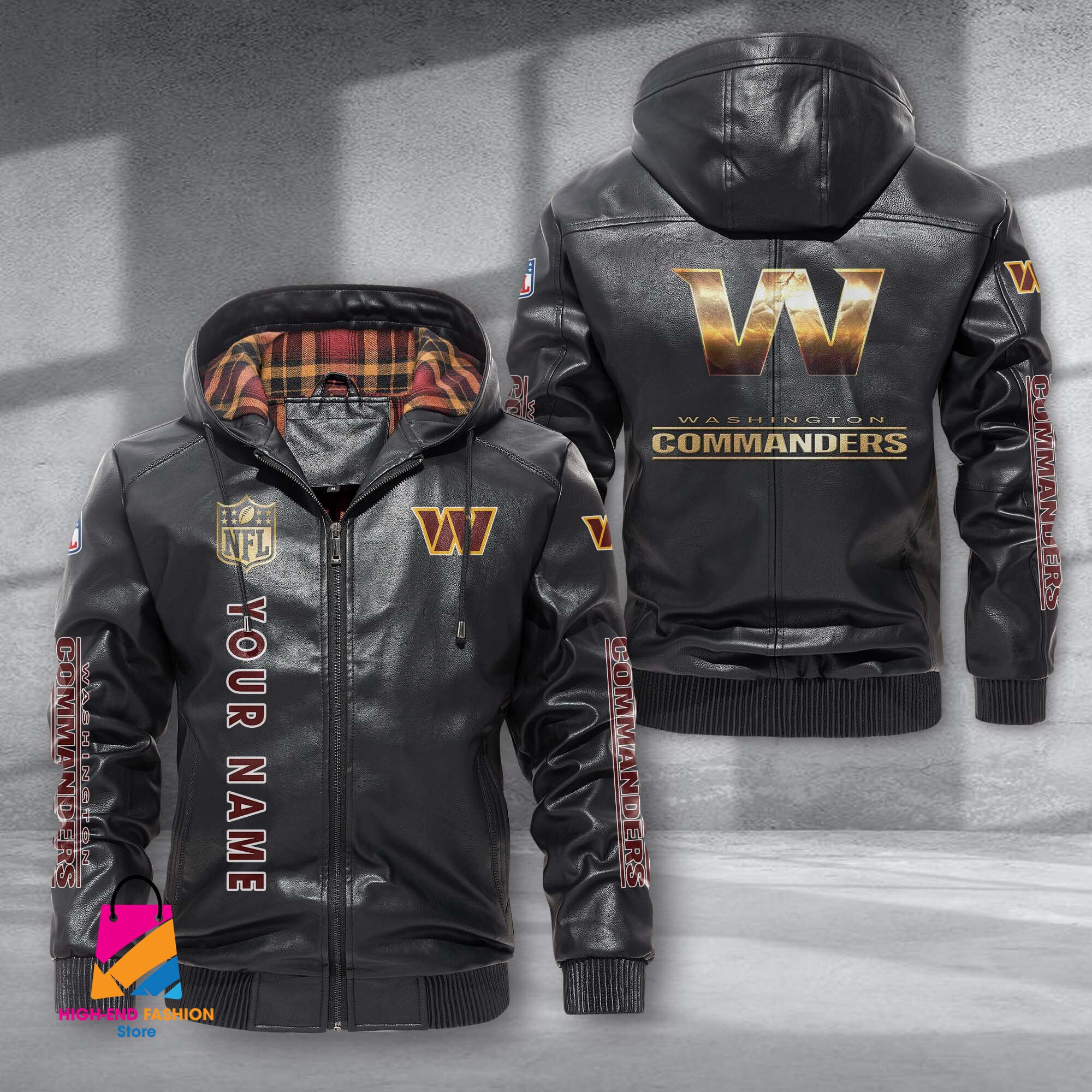 Washington Football Team NFL Style Leather Jacket For Fans