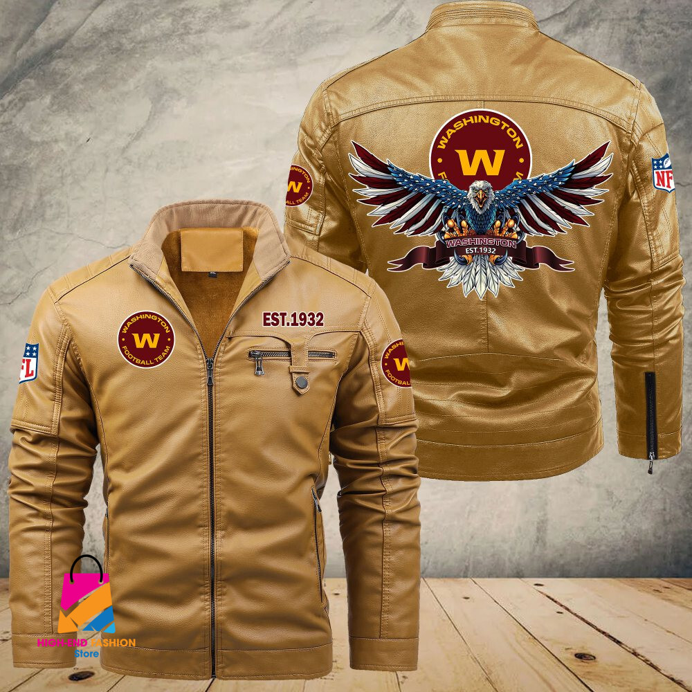 Washington Football Team NFL Style Leather Jacket For Fans