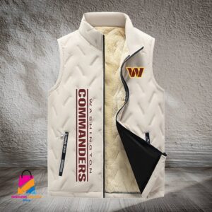 Washington Football Team NFL Style Sleeveless Puffer Jacket For Fans