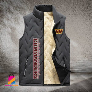 Washington Football Team NFL Style Sleeveless Puffer Jacket For Fans