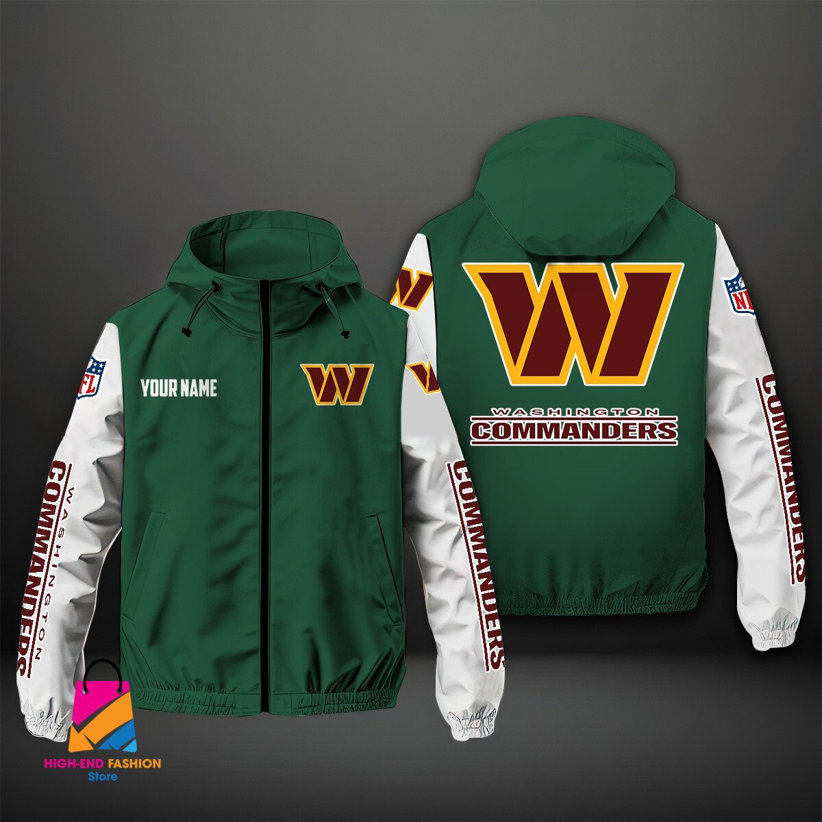 Washington Football Team NFL Style Windbreaker Jacket For Fans