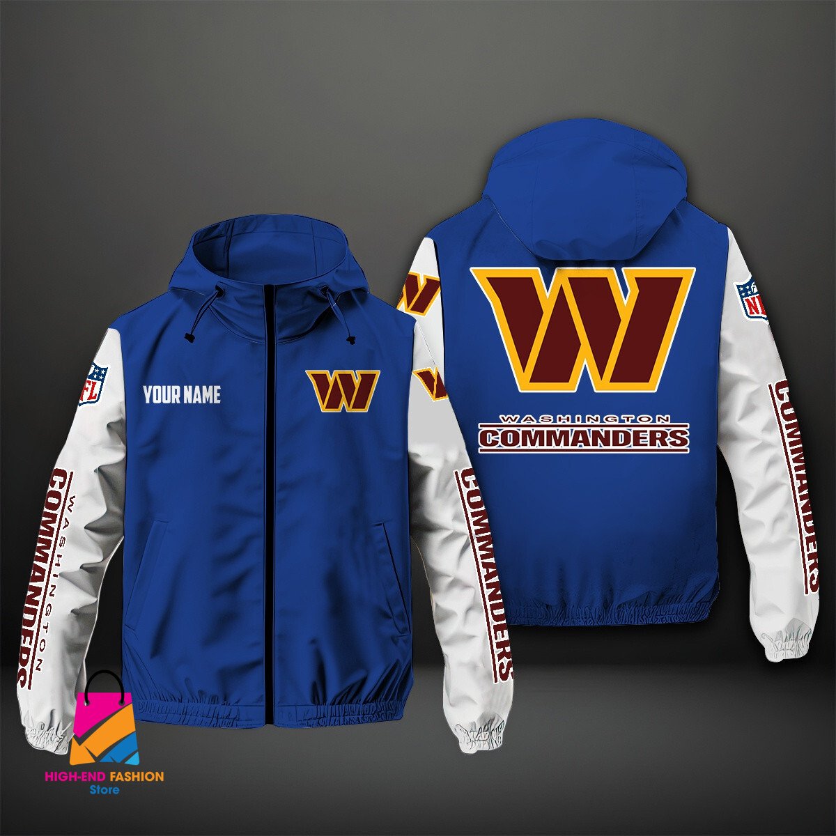 Washington Football Team NFL Style Windbreaker Jacket For Fans