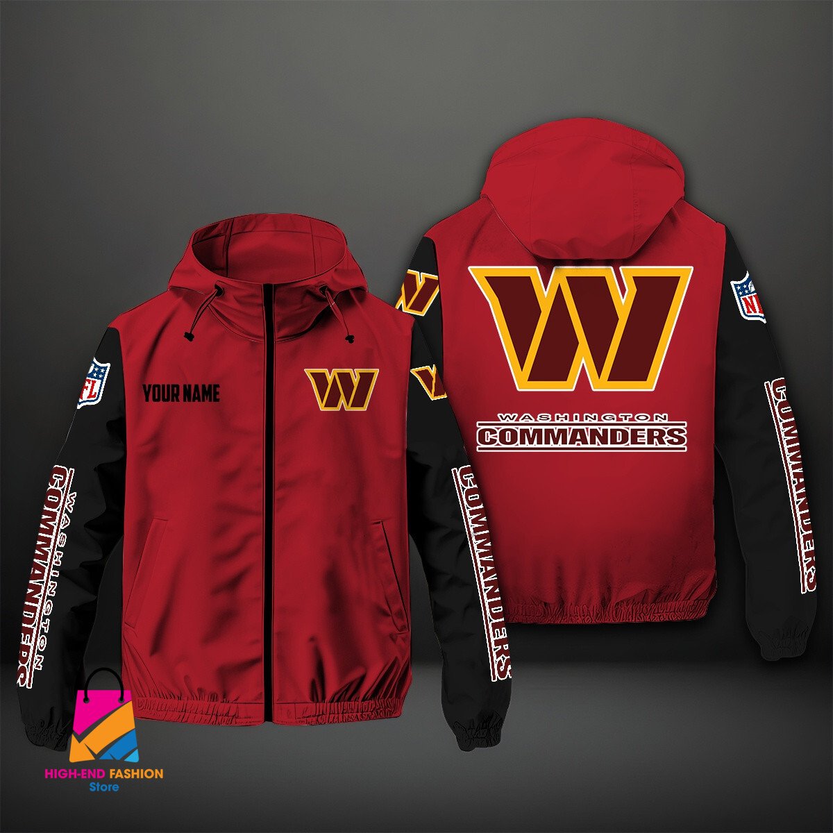 Washington Football Team NFL Style Windbreaker Jacket For Fans