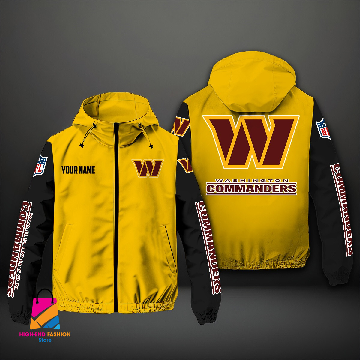 Washington Football Team NFL Style Windbreaker Jacket For Fans