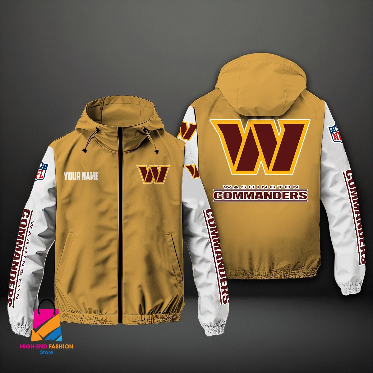 Washington Football Team NFL Style Windbreaker Jacket For Fans