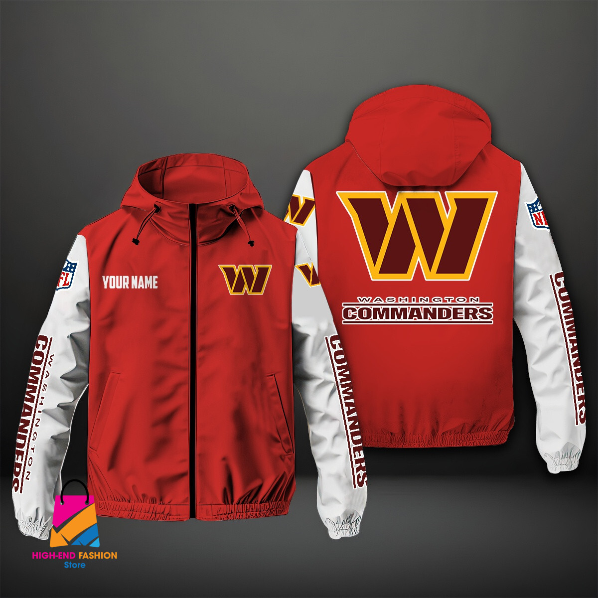 Washington Football Team NFL Style Windbreaker Jacket For Fans