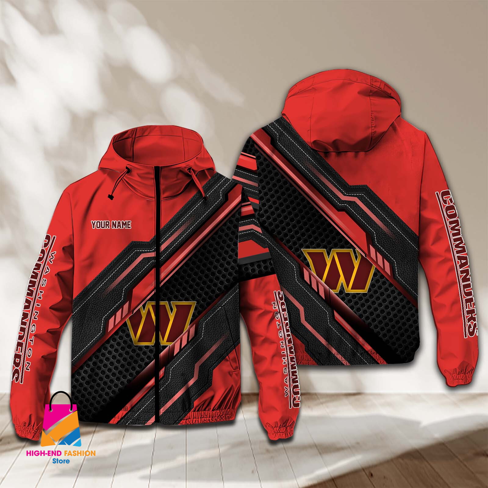 Washington Football Team NFL Style Windbreaker Jacket For Fans