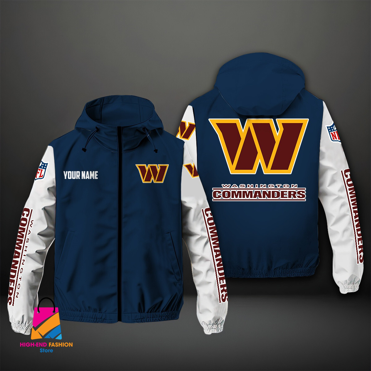 Washington Football Team NFL Style Windbreaker Jacket For Fans