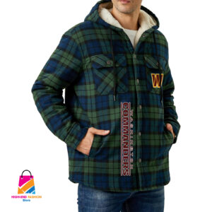 Washington Football Team NFL Style Zip Fleece Flannel Jacket For Fans
