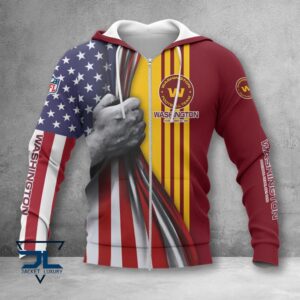 Washington Football Team NFL Style Zip Hoodie Jacket For Fans