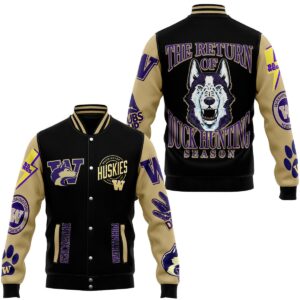Washington Huskies NCAA Style Baseball Jacket For Fans
