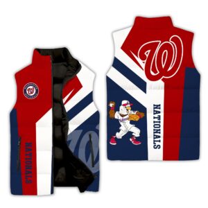 Washington Nationals MLB Style Sleeveless Puffer Jacket For Fans