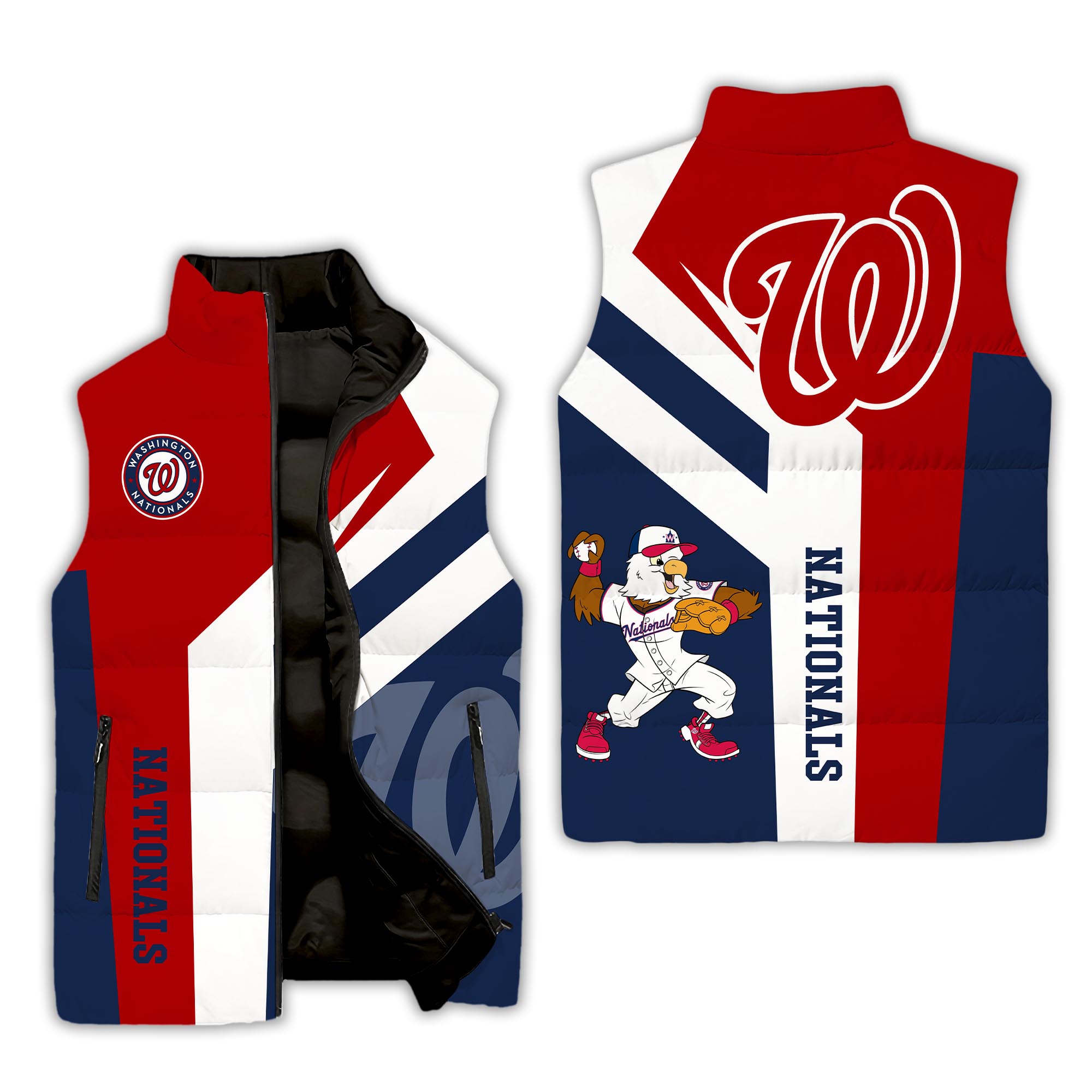 Washington Nationals MLB Style Sleeveless Puffer Jacket For Fans