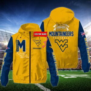 West Virginia Mountaineers NCAA Personalized Style Windbreaker Jacket For Fans