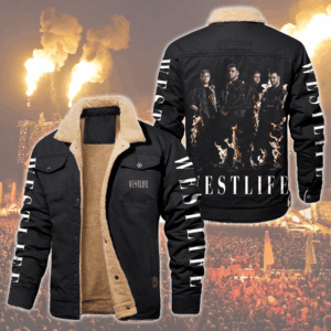 Westlife Music Style Fleece Thermal Cotton Jacket For Fans