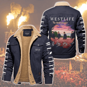 Westlife Music Style Fleece Thermal Cotton Jacket For Fans