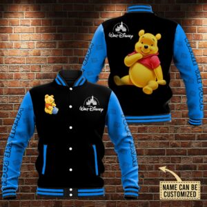 Winnie the Pooh Cartoon Style Baseball Jacket For Fans