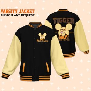 Winnie the Pooh Cartoon Style Baseball Jacket For Fans