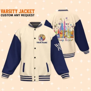 Winnie the Pooh Cartoon Style Baseball Jacket For Fans