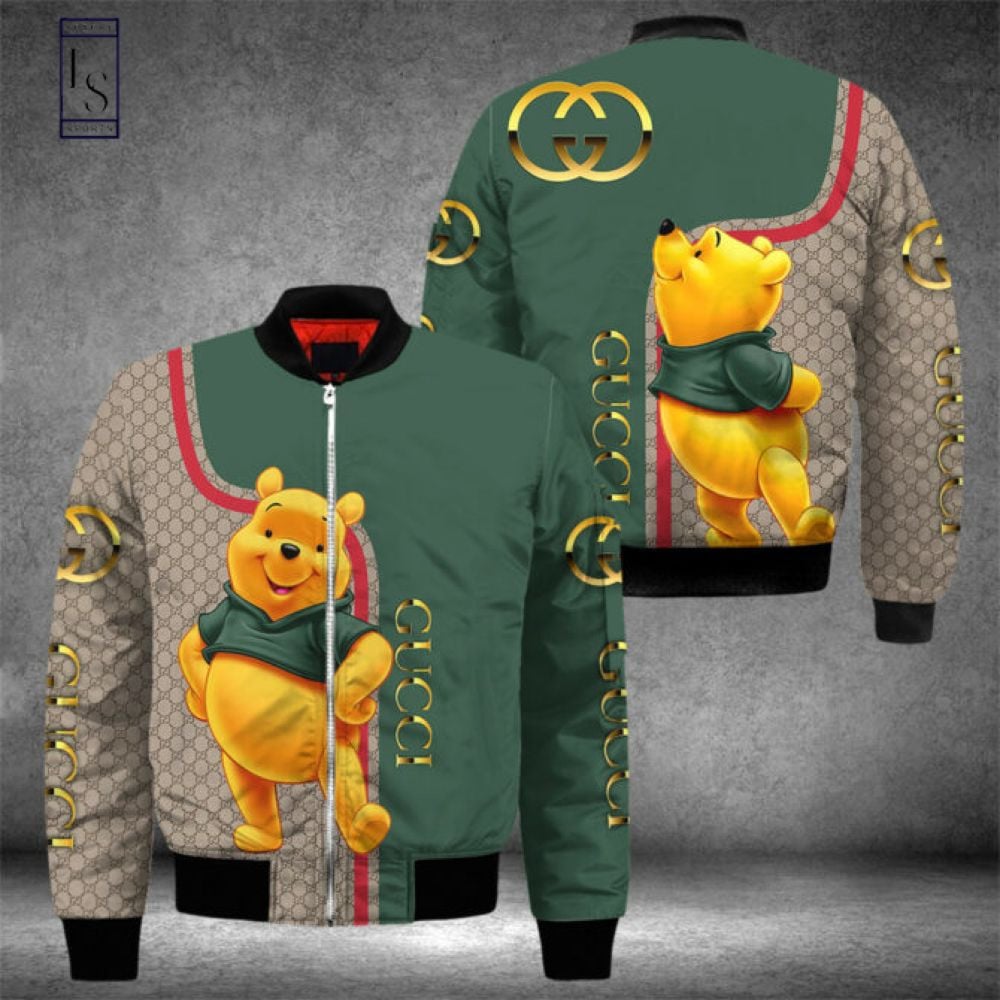 Winnie the Pooh Cartoon Style Bomber Jacket For Fans
