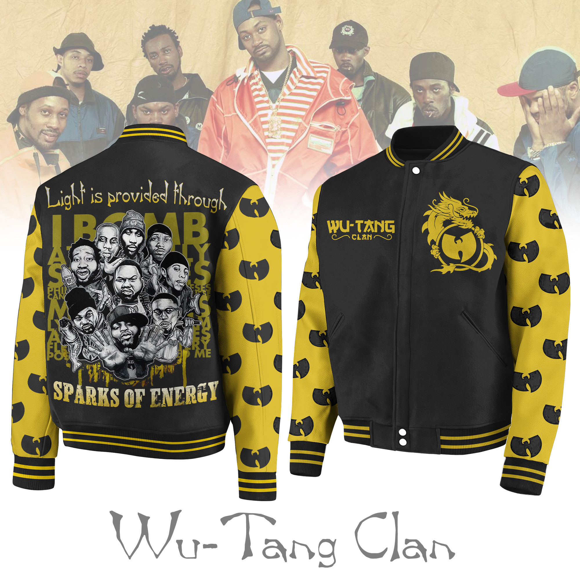 Wu-Tang Clan Music Style Baseball Jacket