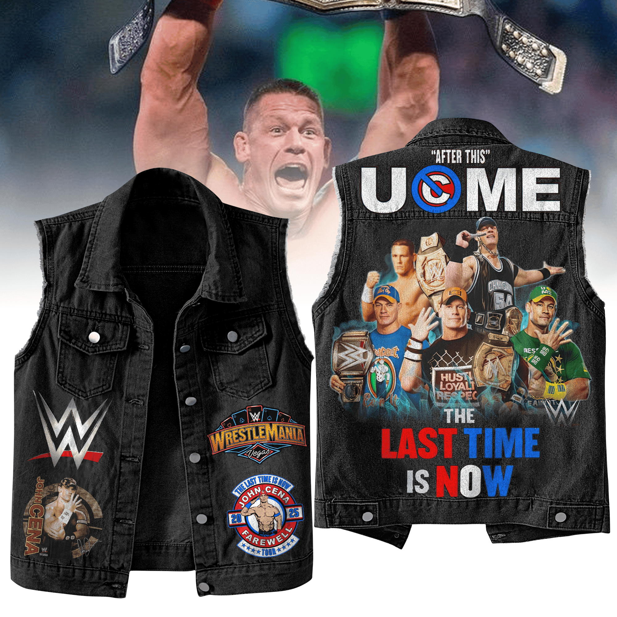 WWE John Cena WWE Style Sleeveless Jacket For Fans