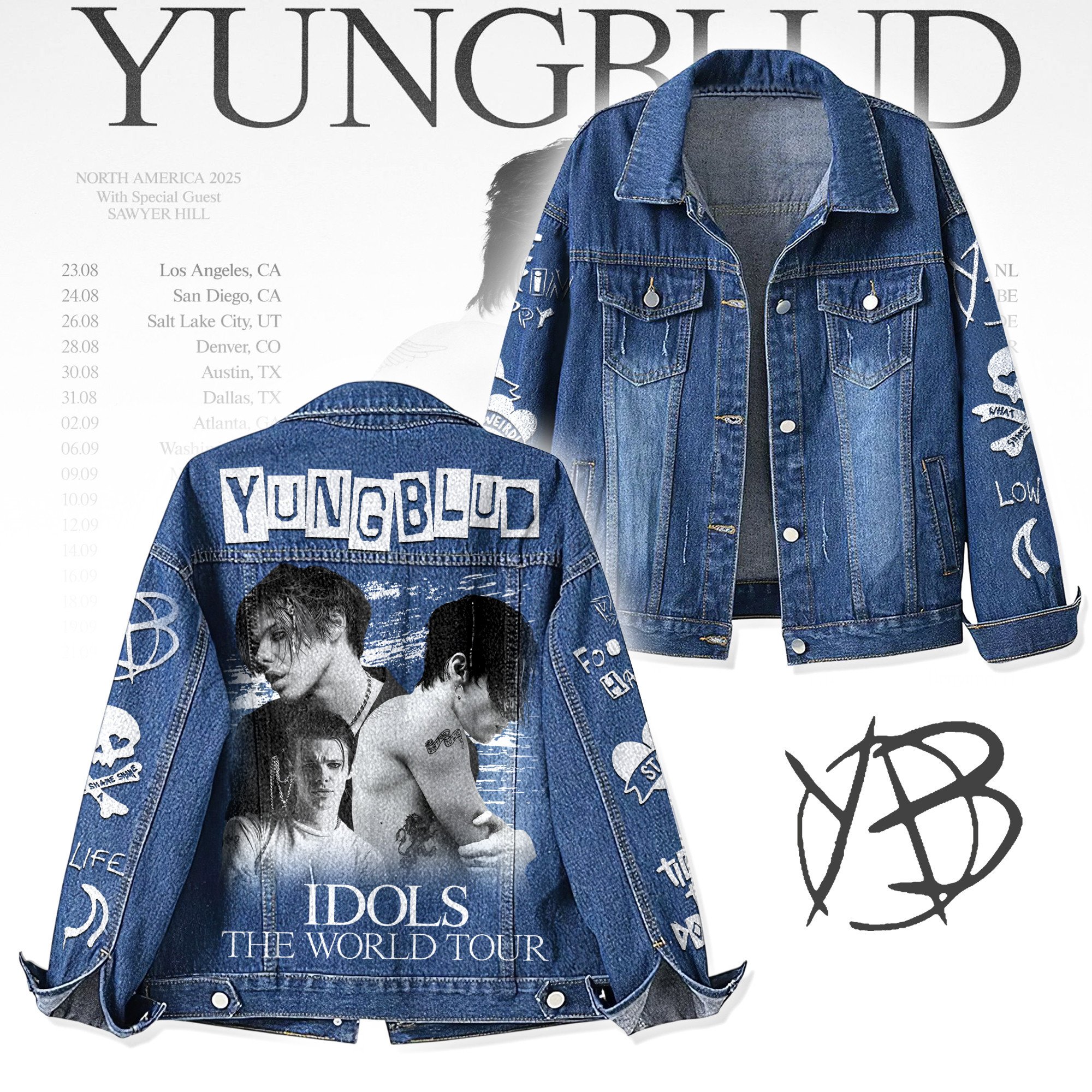 Yung Blud Music Denim Jacket Gift For Fans