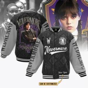 Wednesday x Halloween Style Baseball Jacket
