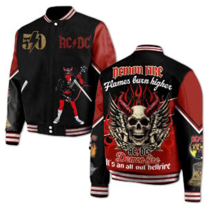 AC/DC Music Style Baseball Jacket For Fans
