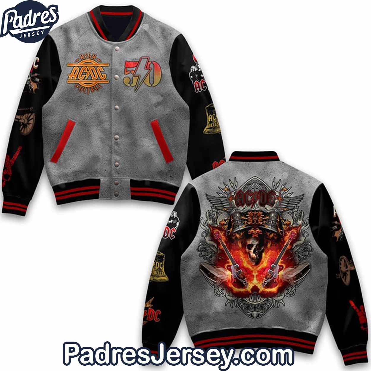 AC/DC Music Style Baseball Jacket For Fans